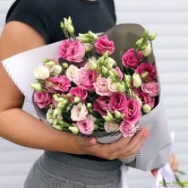 Кликните для увеличения изображения Букет эустомы розовой