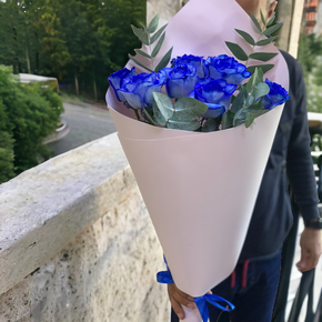 Букет 7 синих роз