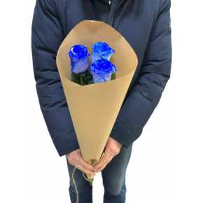 Букет 3 синих розы