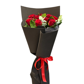 Траурный букет «Красная память»