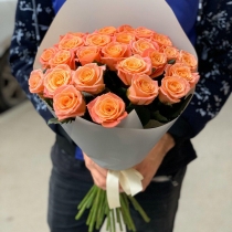 Букет из 25 оранжевых роз